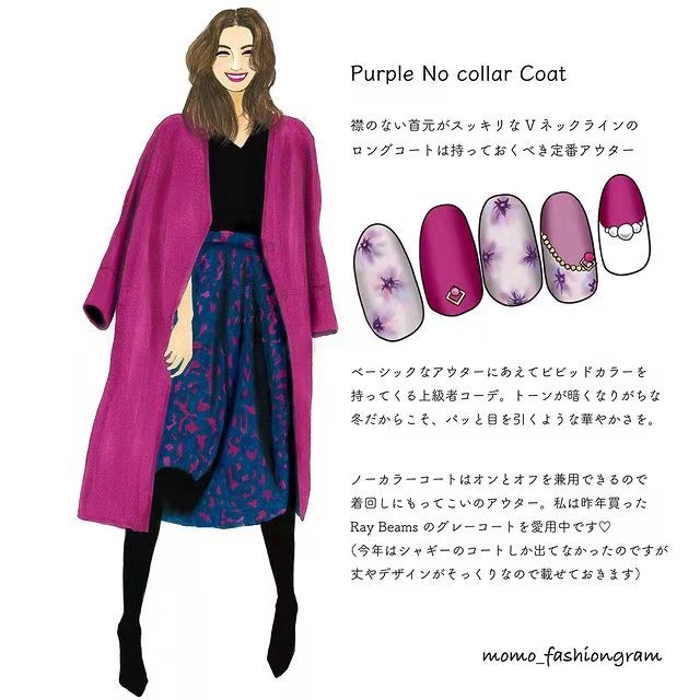 日本服装搭配手绘图,日本穿搭ins时尚博主手绘