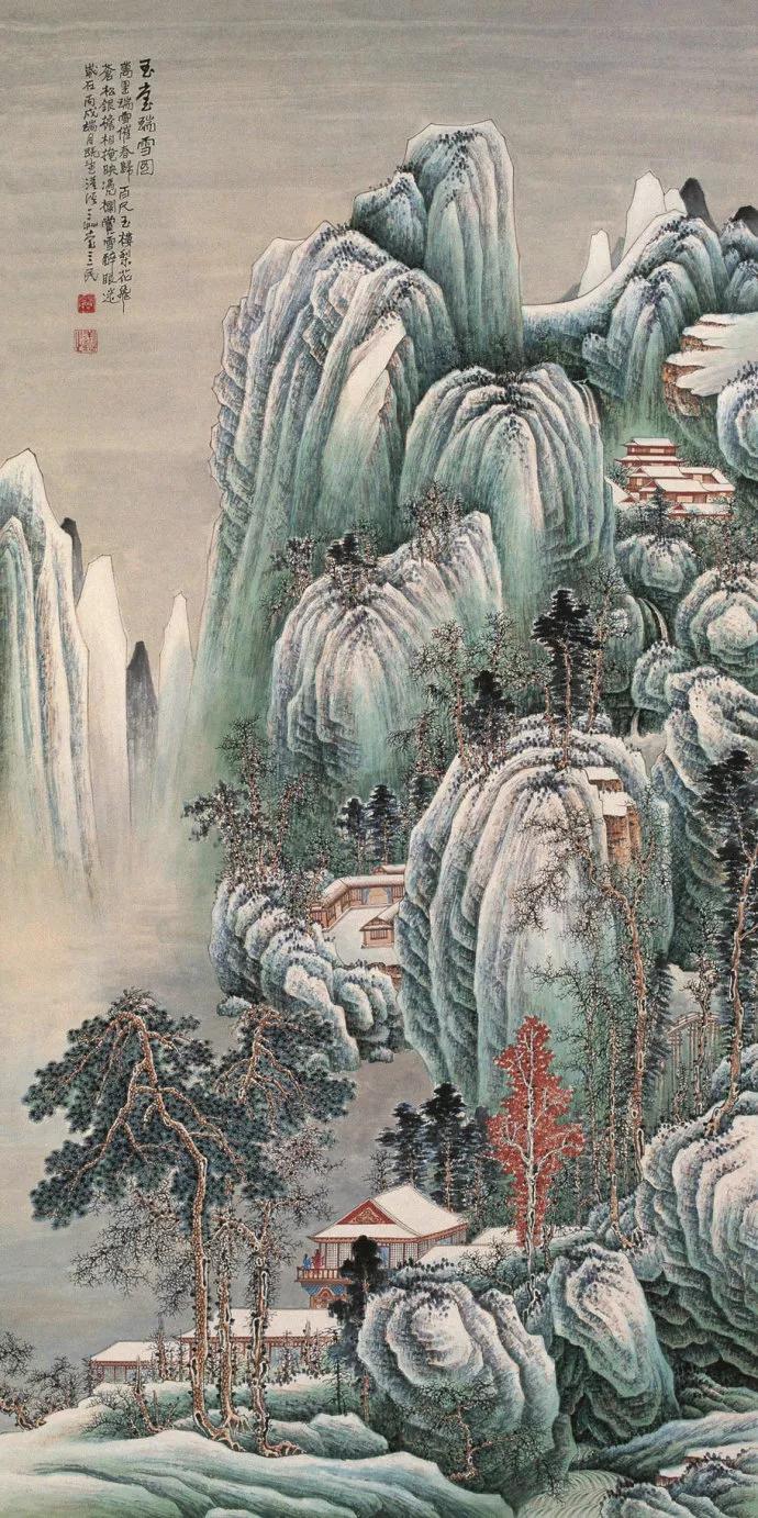 寓意好的庭院名家山水画欣赏,画川江山水画名家