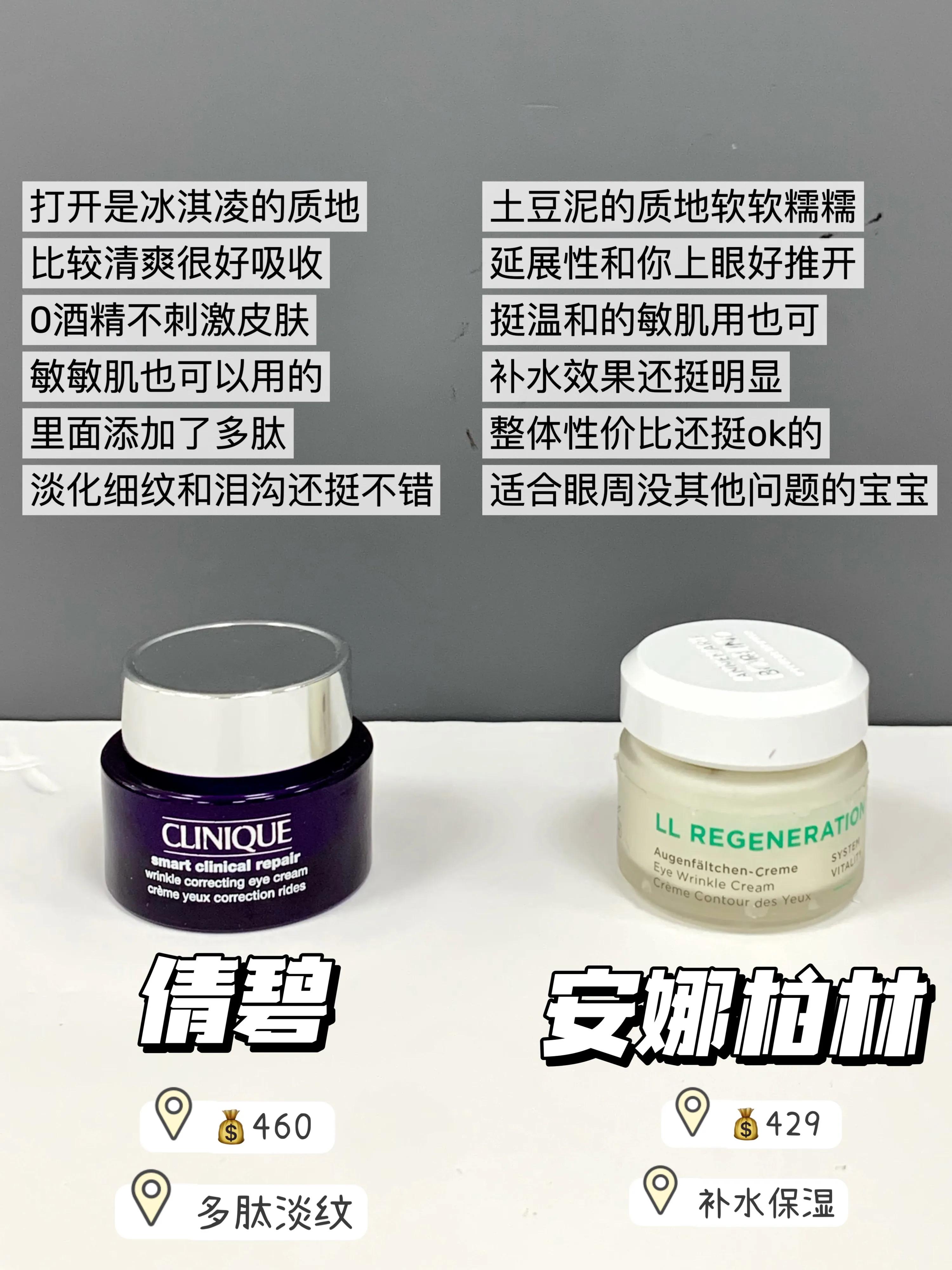 怡丽丝尔雅诗兰黛眼霜哪个好用,怡丽丝尔眼霜和雅诗兰黛白金眼霜