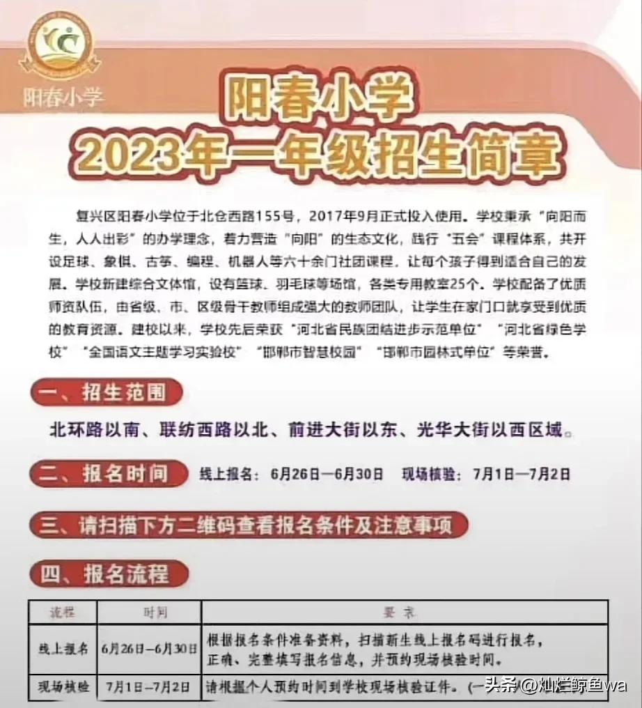 邯郸复兴小学招生简章,邯郸市复兴区小学按什么顺序招生