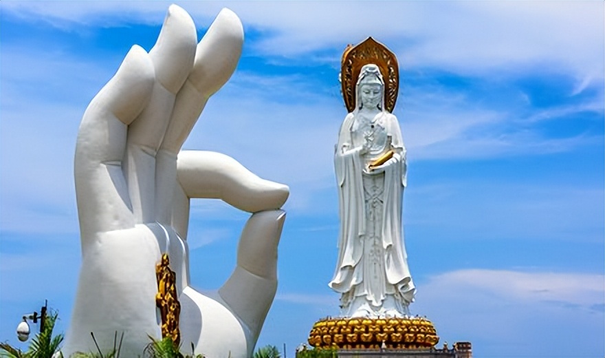 三亚108米海上观音是石像吗,三亚三面观音哪三面都代表什么