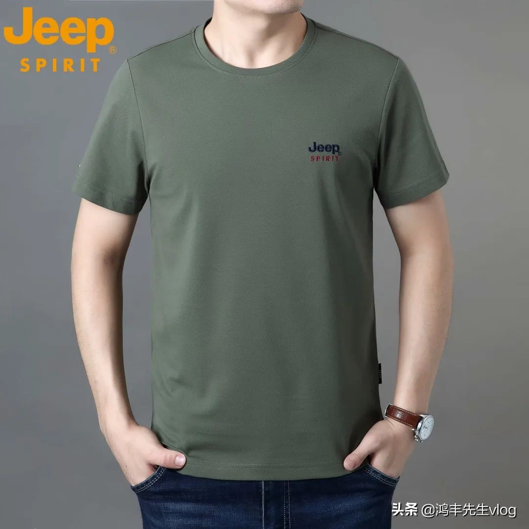 jeep短袖t恤专卖店男装翻领,jeep短袖t恤男纯棉官方正品