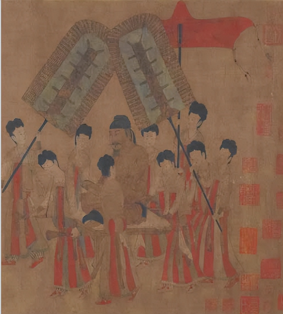 唐朝装平民男款式,大唐红色富贵装