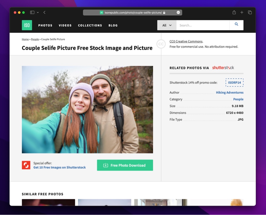 ISORepublic-提供免费商用的图片和高清视频片段素材*载下**的网站