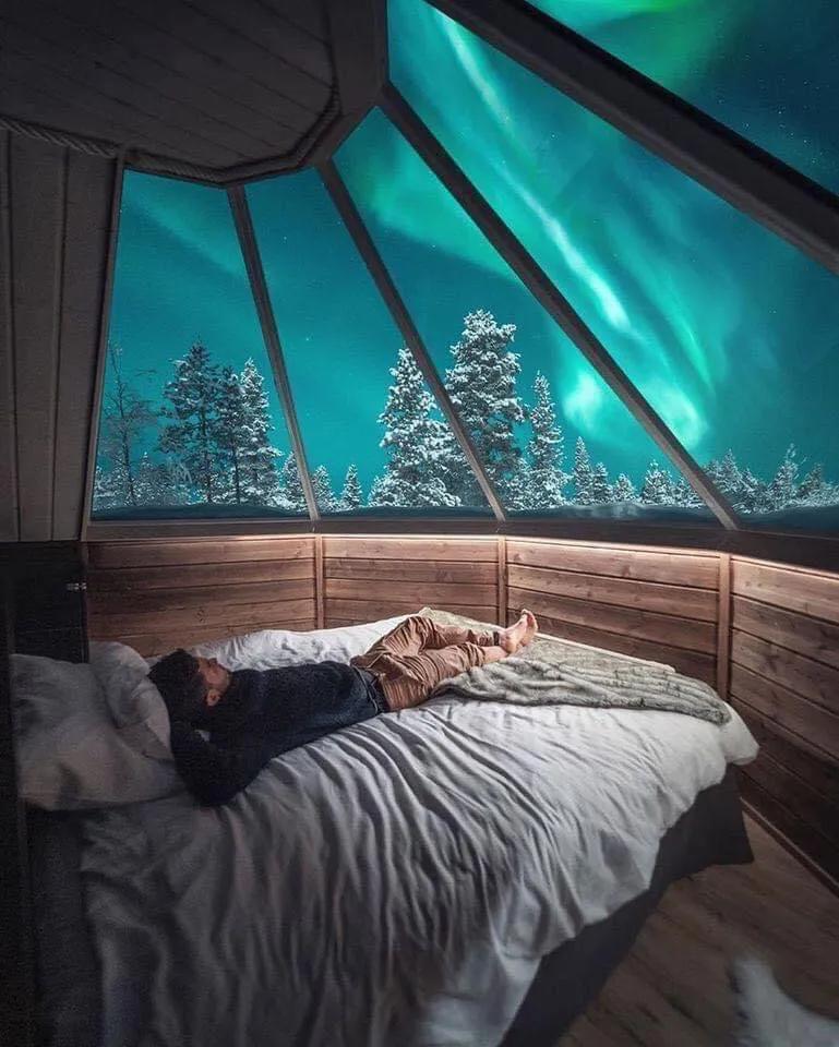 芬兰极光酒店美景图,芬兰看极光最贵酒店