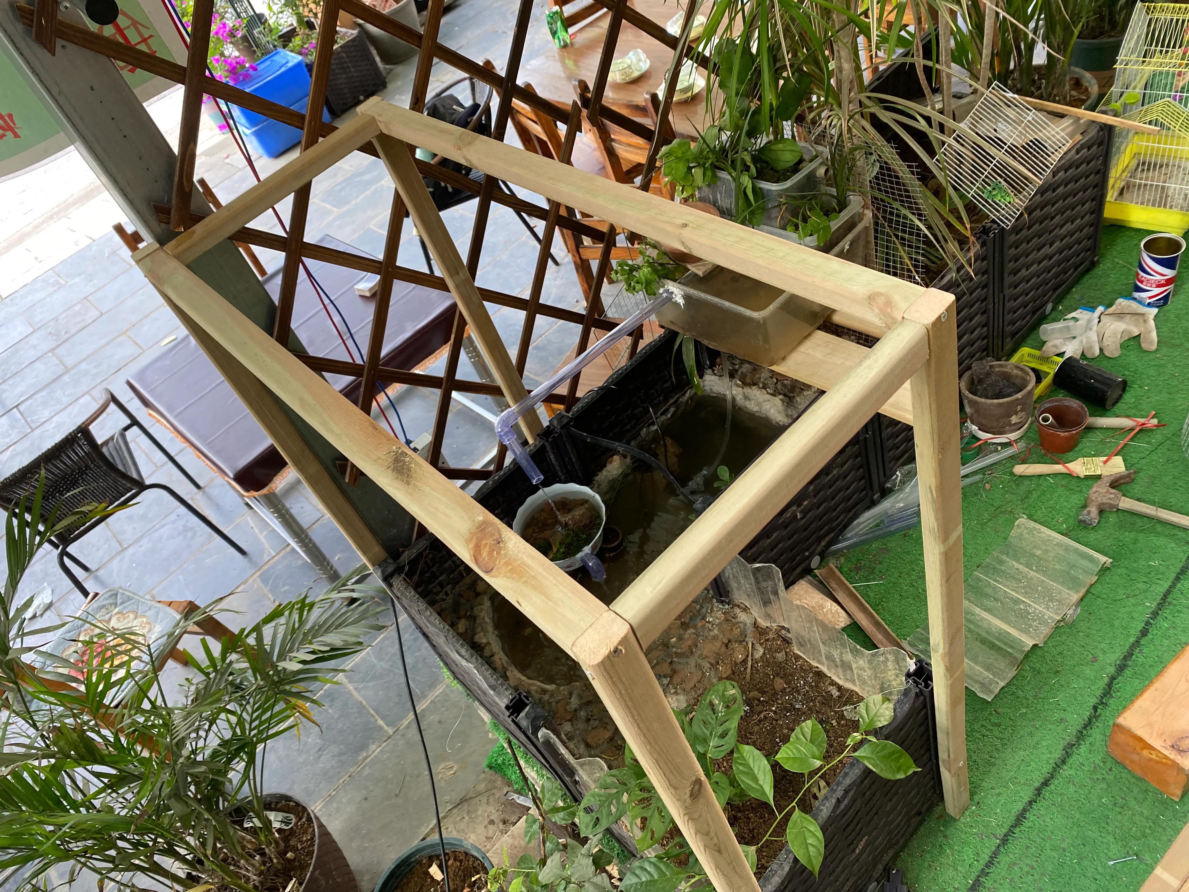 生态八哥鸟笼水循环制作过程,生态画眉鸟鸟笼制作全过程