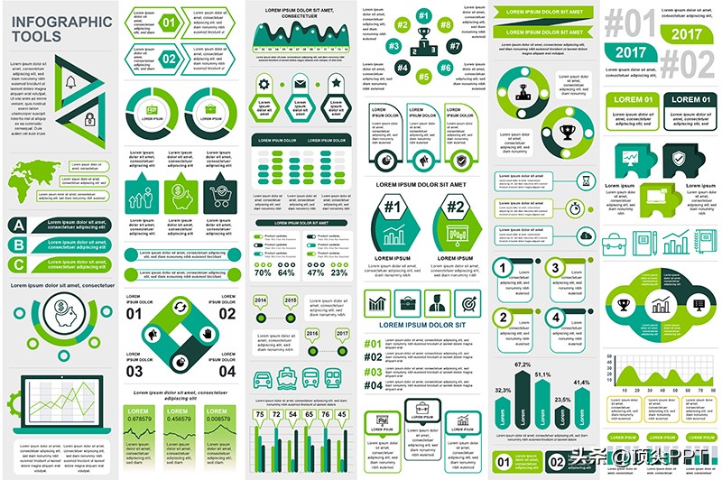 3000张ppt科研绘图模板速领,一套不错的ppt图表