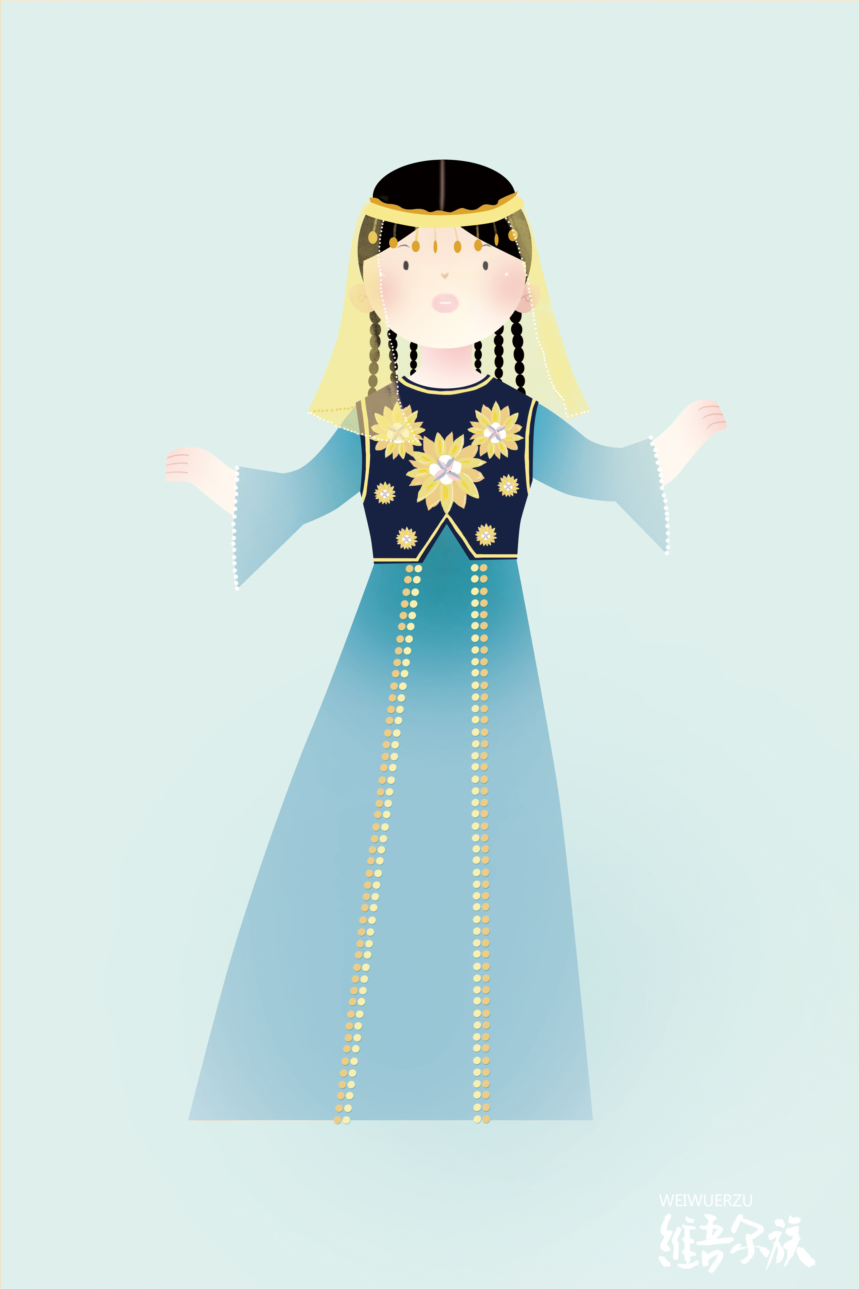 中国传统服饰手绘图,中国各民族传统服饰绘画作品图片