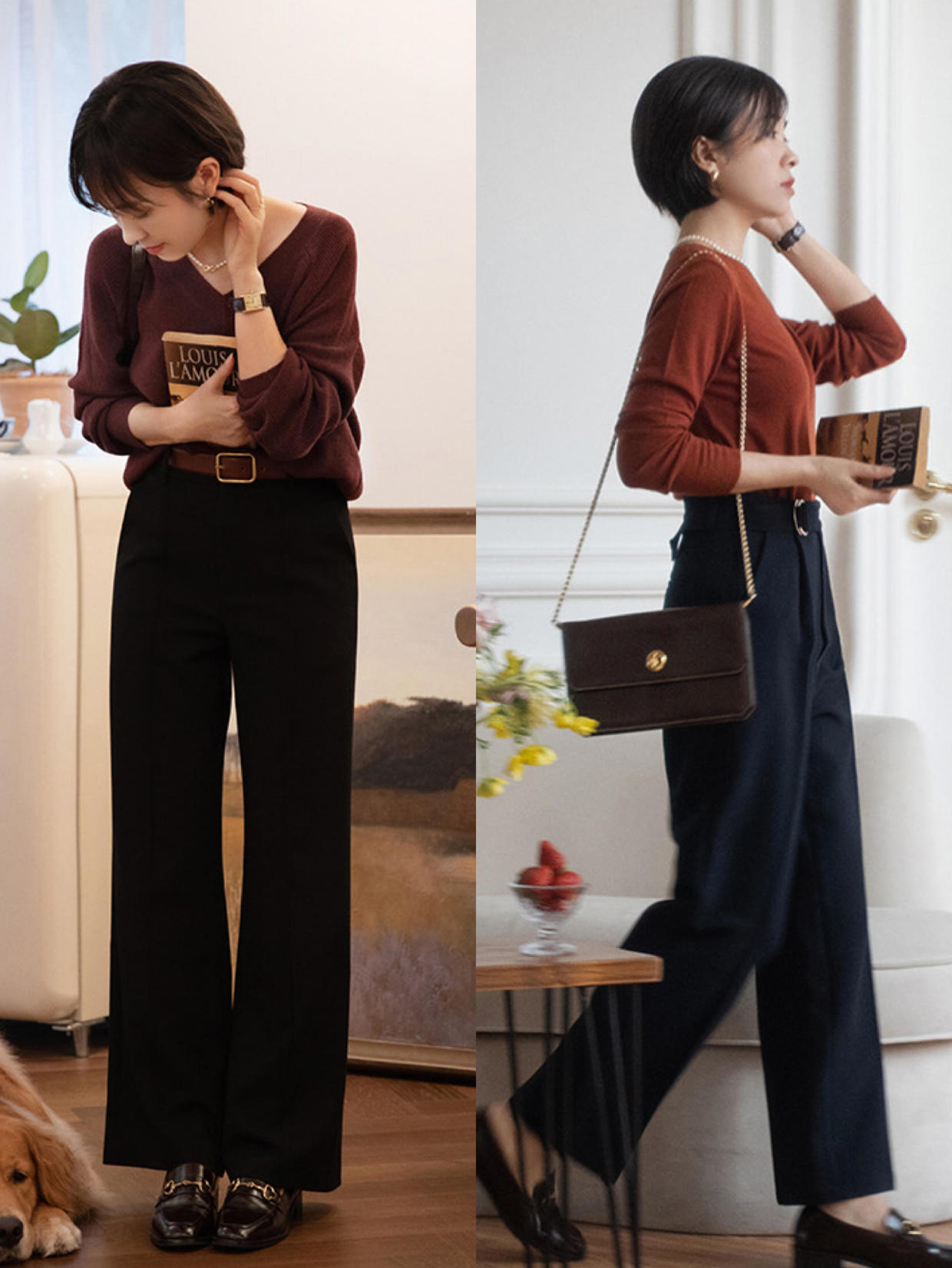 大腿粗阔大适合穿怎样的裤子,今年流行裤子不皱有垂感