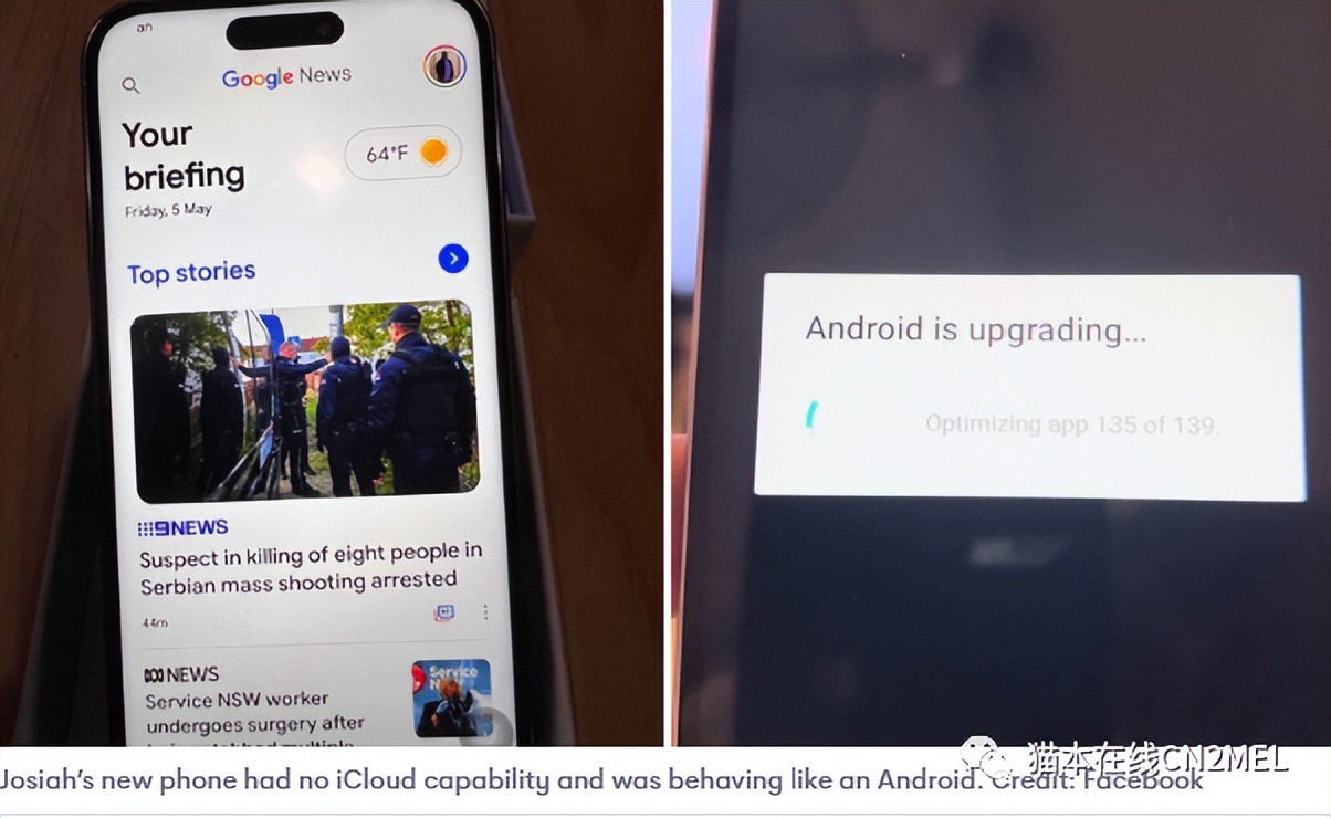 澳男在脸书买了“全新苹果手机”,使用时才发现里面是安卓系统!
