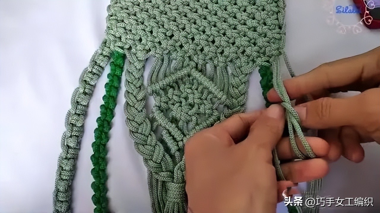 自己用绳子编一个东西,绳子编小包教程