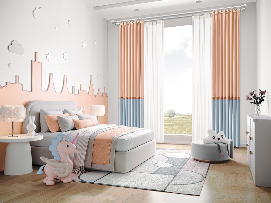 天洋儿童窗帘《纯熙》上市|缤纷色彩,点亮童趣