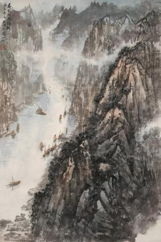 金陵山水画名画欣赏,金陵五大家诗意山水画欣赏