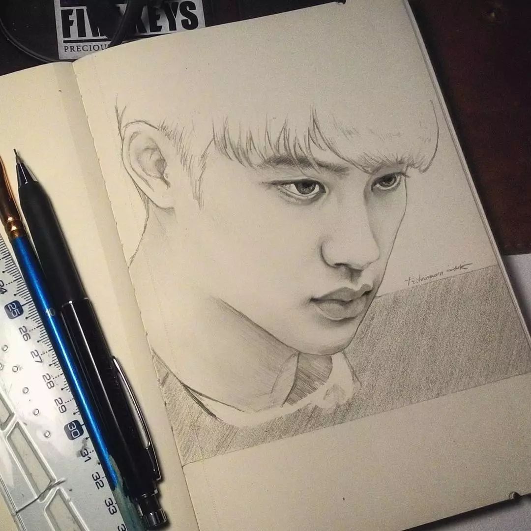 钢笔淡彩,寥寥数笔,倾倒一批,你们的爱豆上线啦!