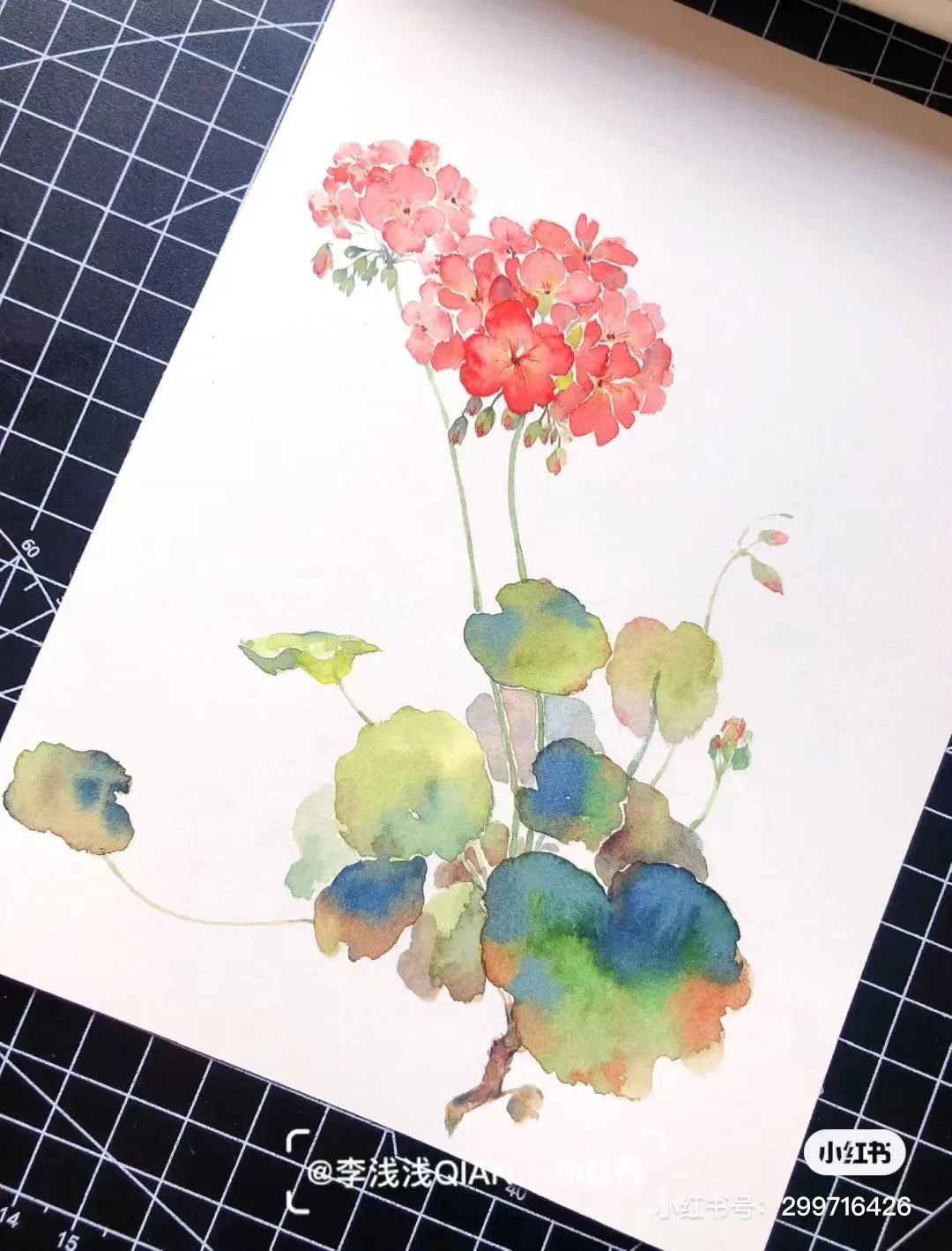 水彩中国风风景简单,古风水彩花卉简单又好看