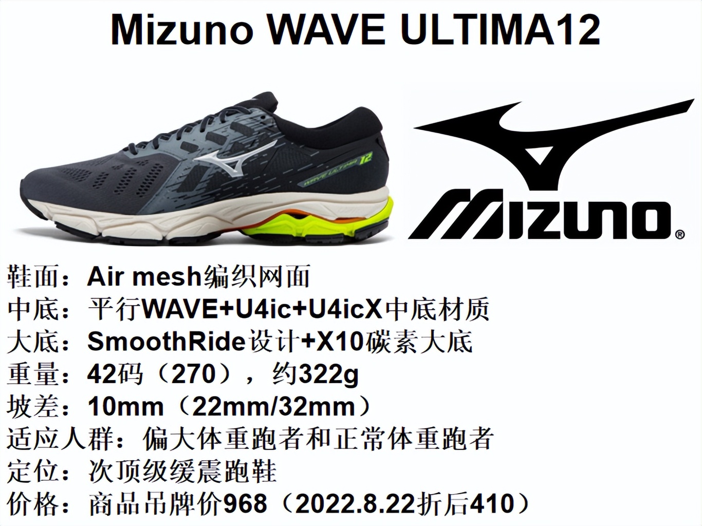 美津浓跑鞋22,美津浓跑鞋产品矩阵