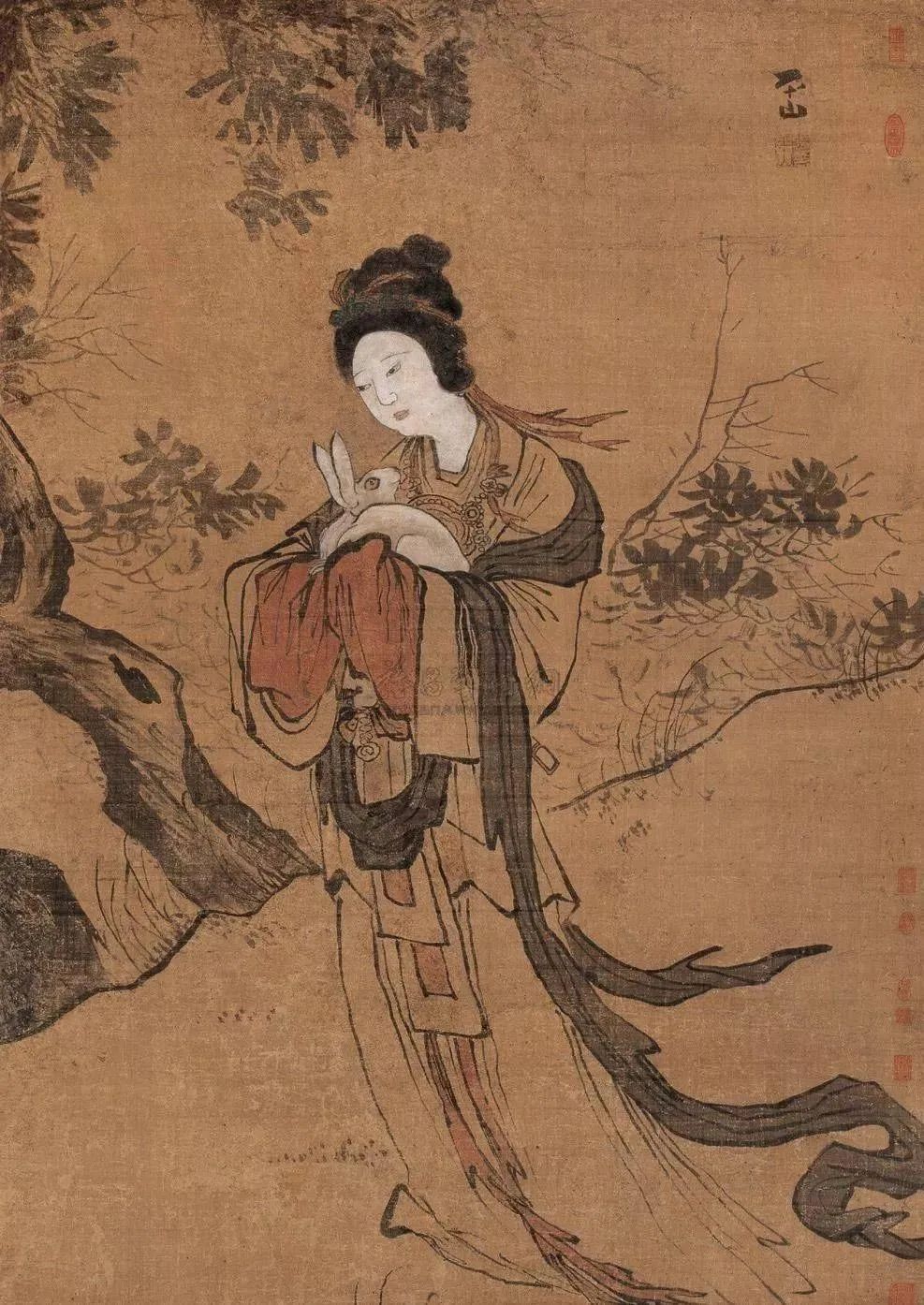 娓呯鏈堝鍙ょ敾,鍙ょ敾涓殑绉嬪ぉ鏅氫笂鍥剧墖