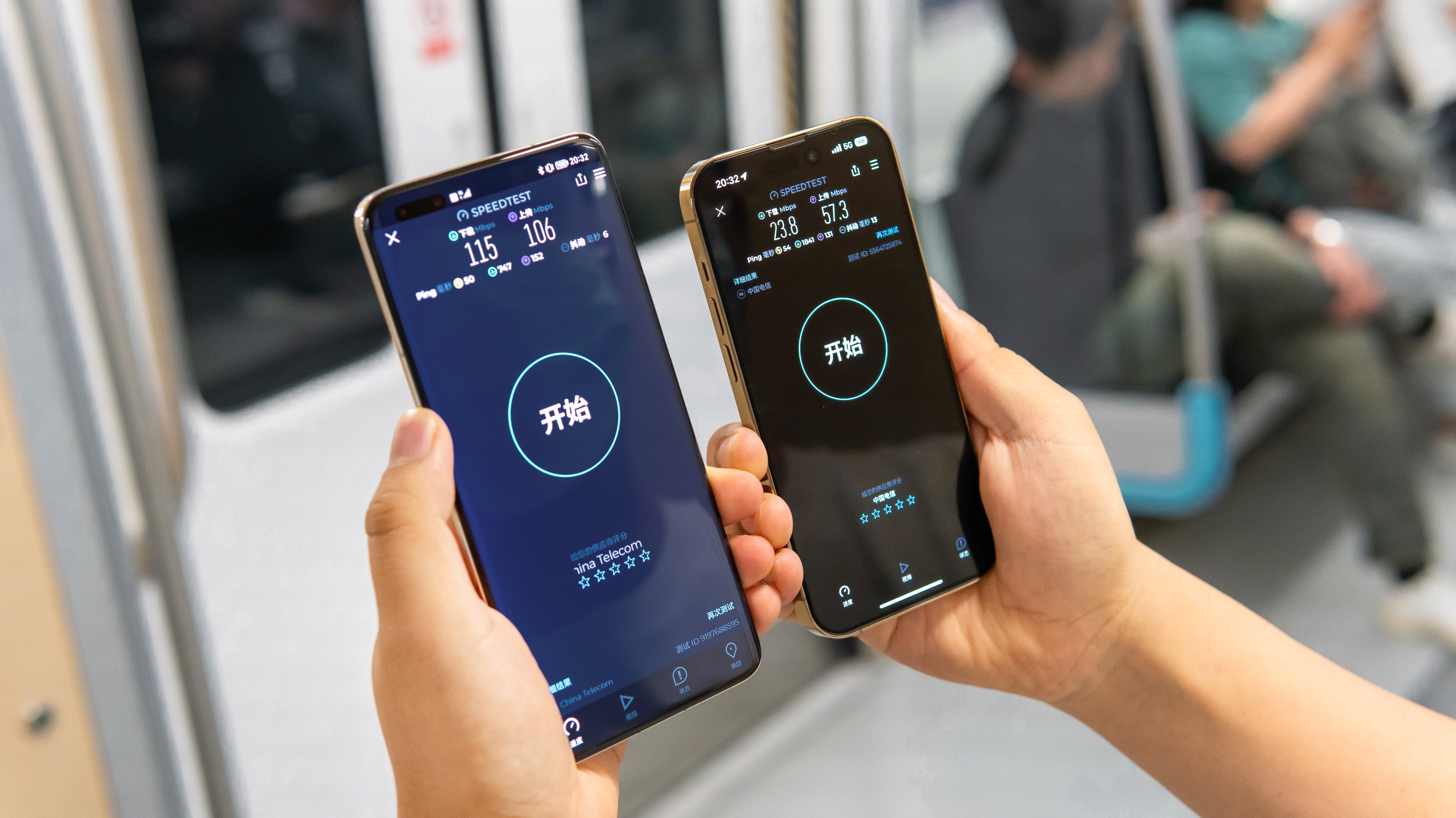 荣耀magic5pro信号测试小米13,荣耀magic5和苹果14网速测试