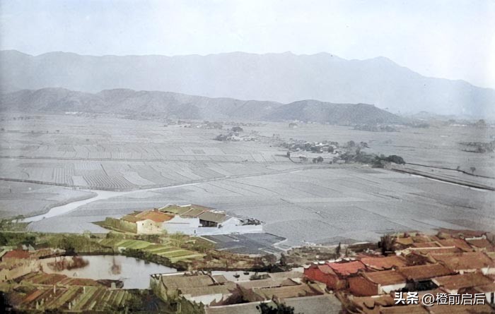 超清彩修复！1911年的福建福州，新娘头上扣竹篓，竟然还有弃婴塔