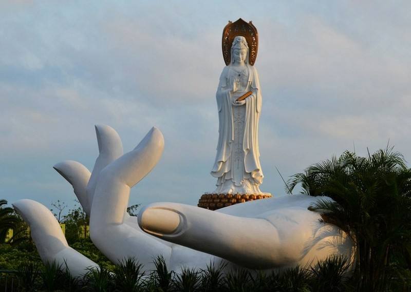 三亚108米海上观音是石像吗,三亚三面观音哪三面都代表什么