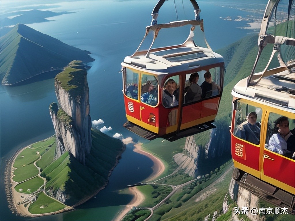 客运索道单线循环固定抱索器,单线架空索道图片