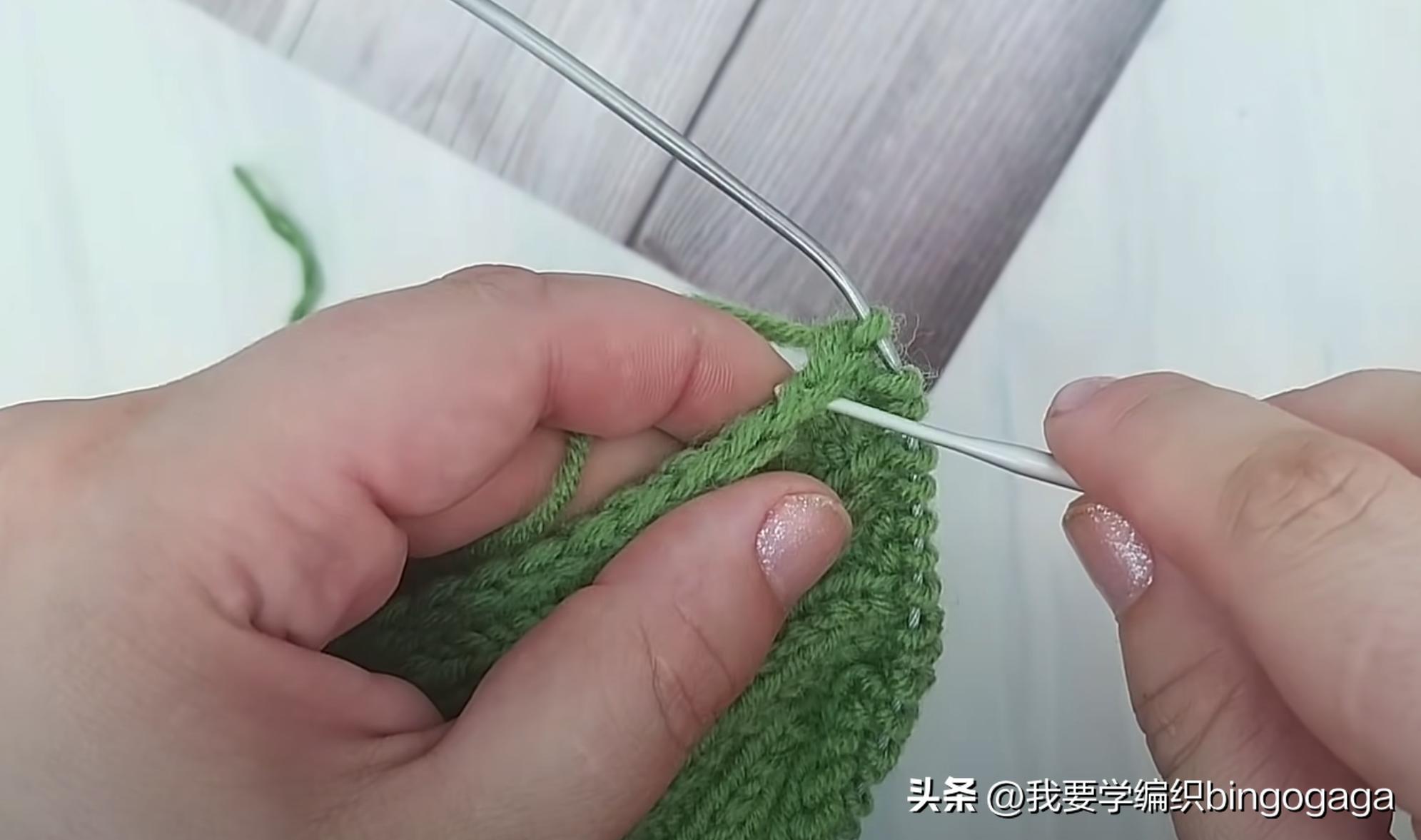 一片式毛线袜的织法,一片式织袜子