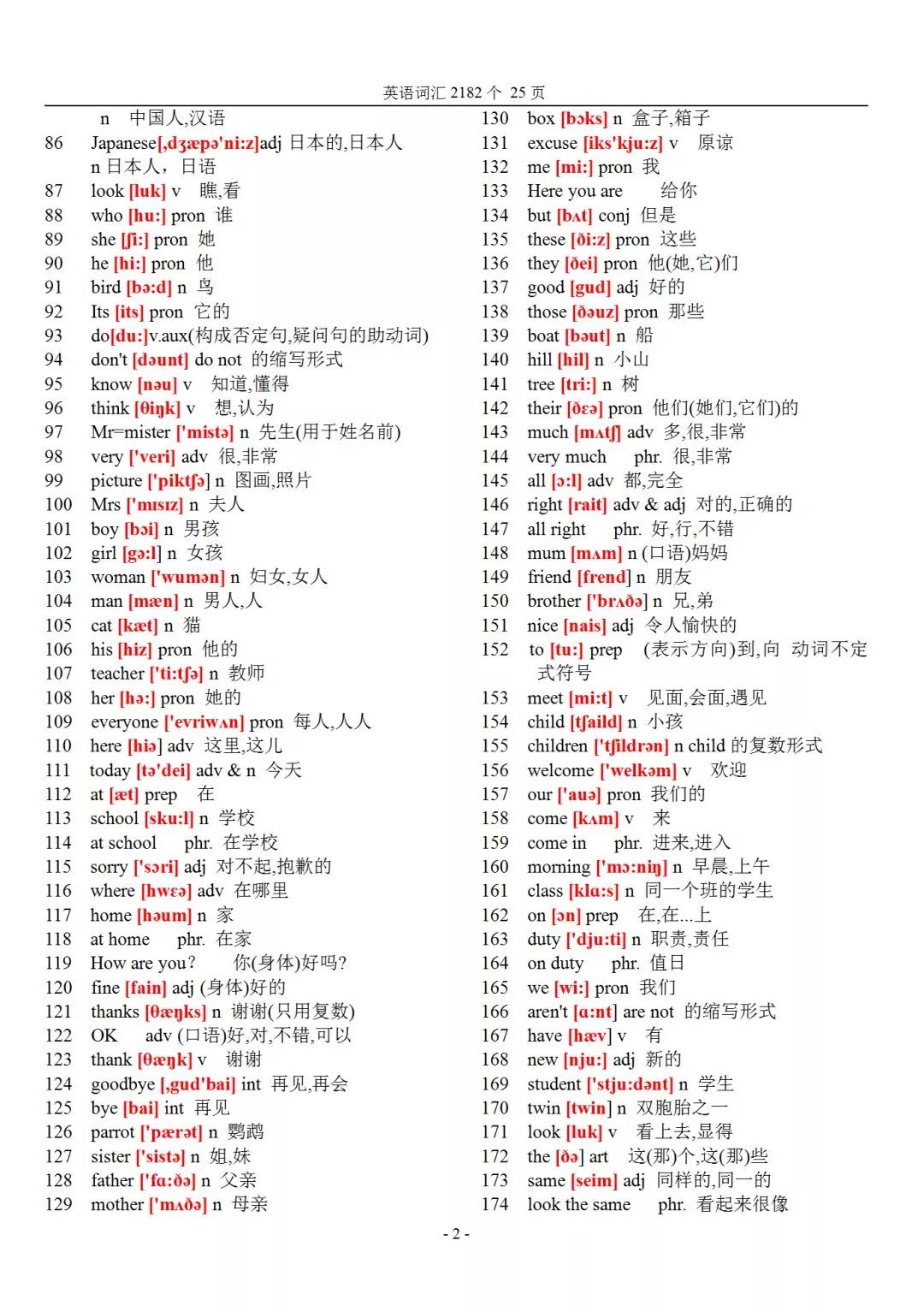 初中英语2182个基本词汇,初中英语词汇表2182怎么读