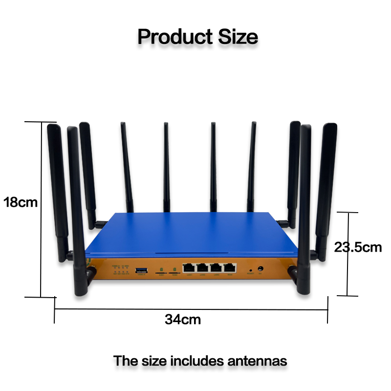 三层网络备份、5G双SIM卡双模组WIFI6路由器---HC952