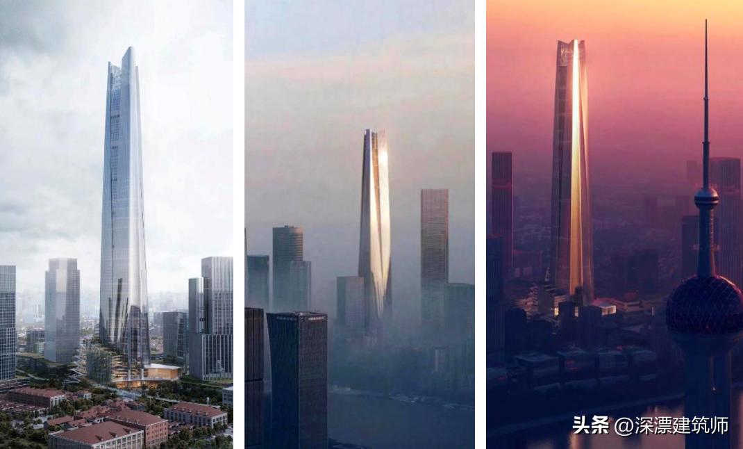 上海北外滩480米高楼方案,北外滩kpf方案