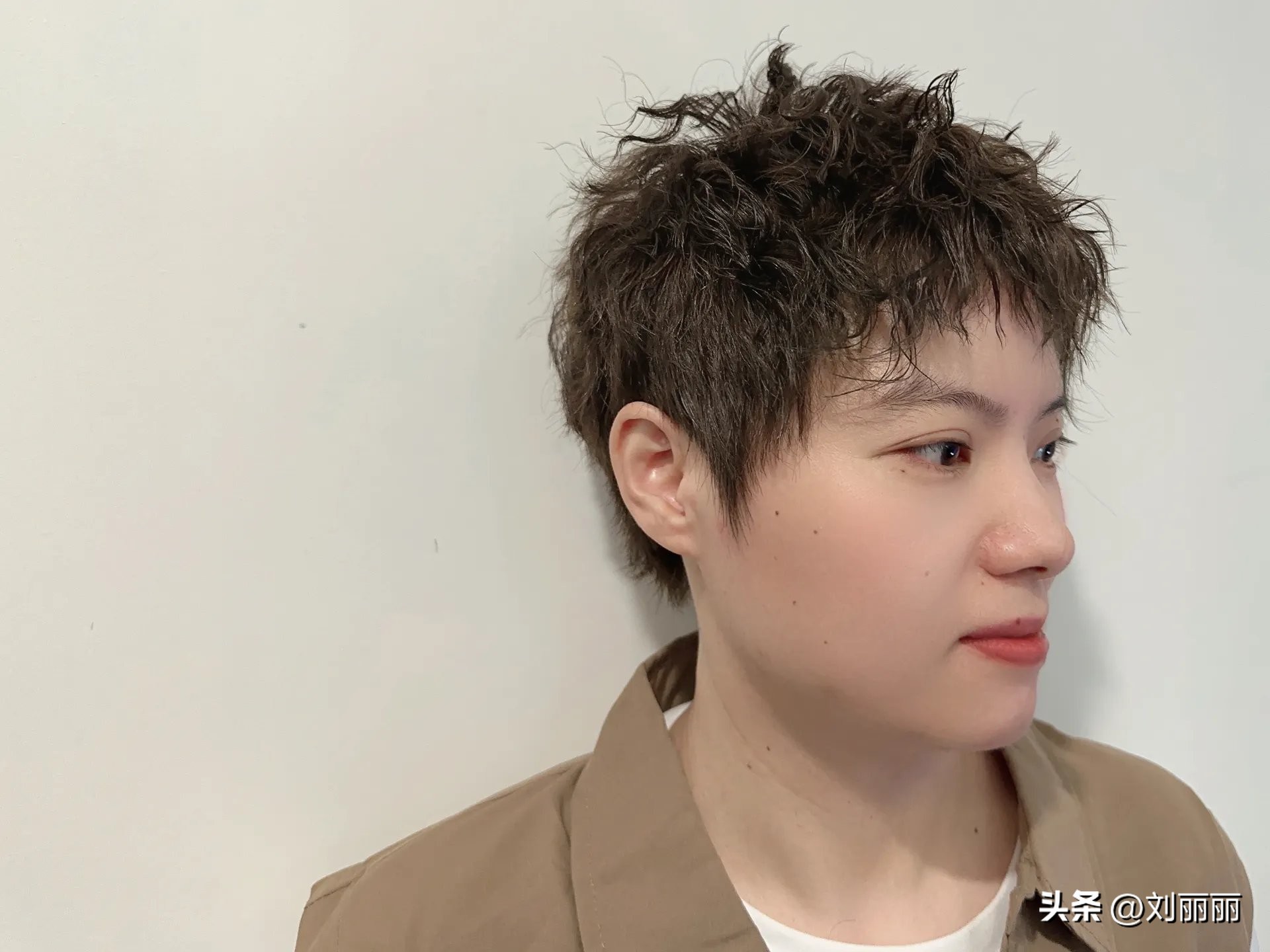 满头白发老年女性齐耳短发烫发,60岁妈妈白发短发最新发型