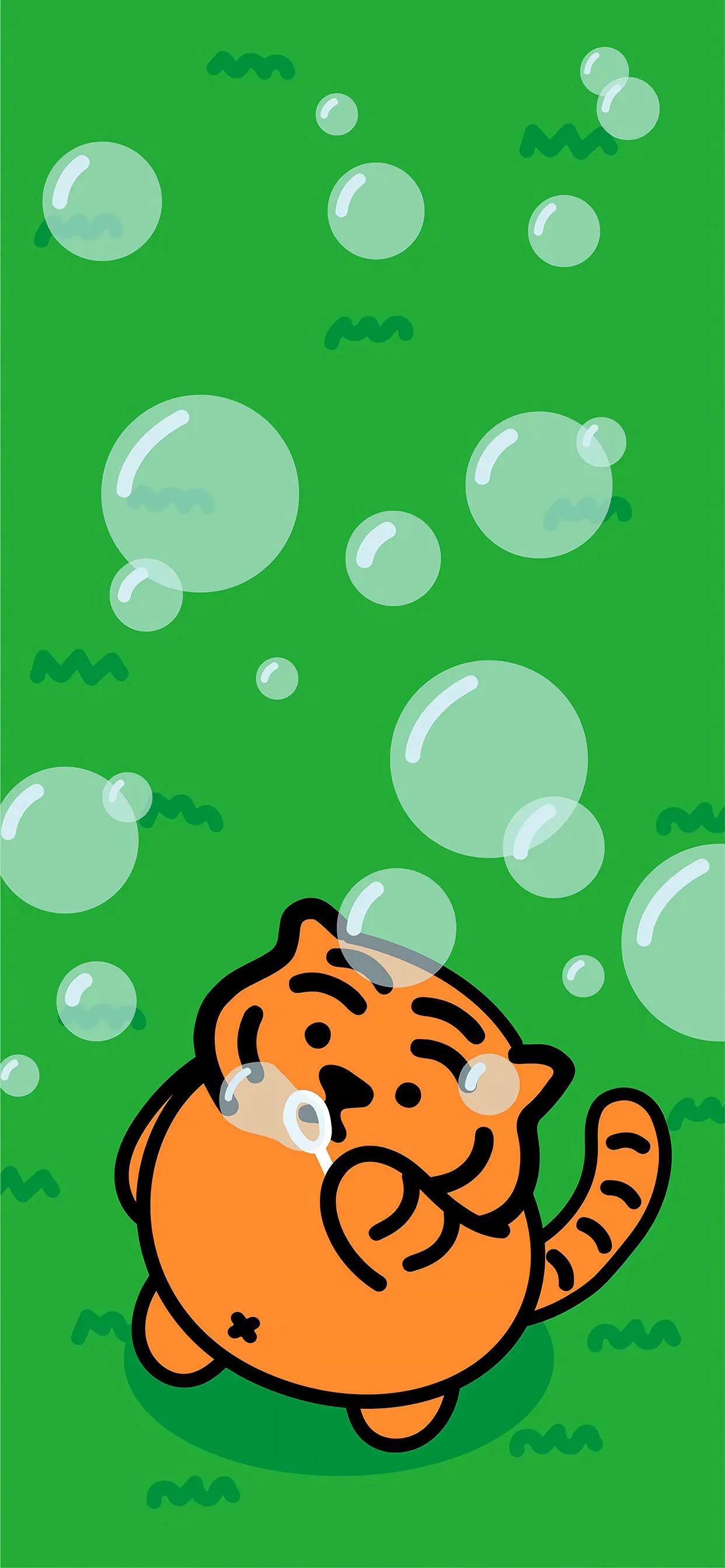 手机壁纸小老虎红色,小老虎万事如意壁纸