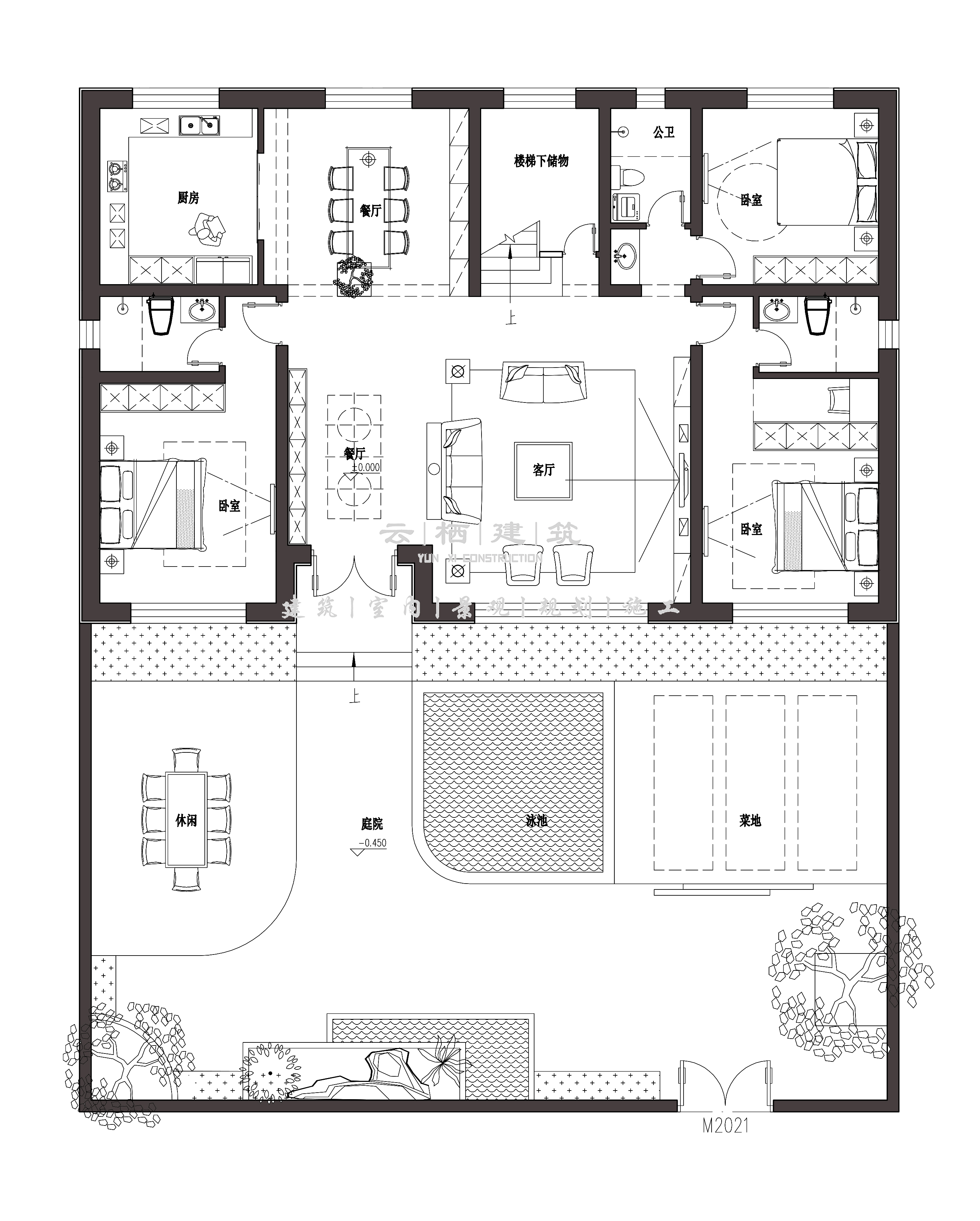 现代隐居别墅设计,别墅设计现代风四合院