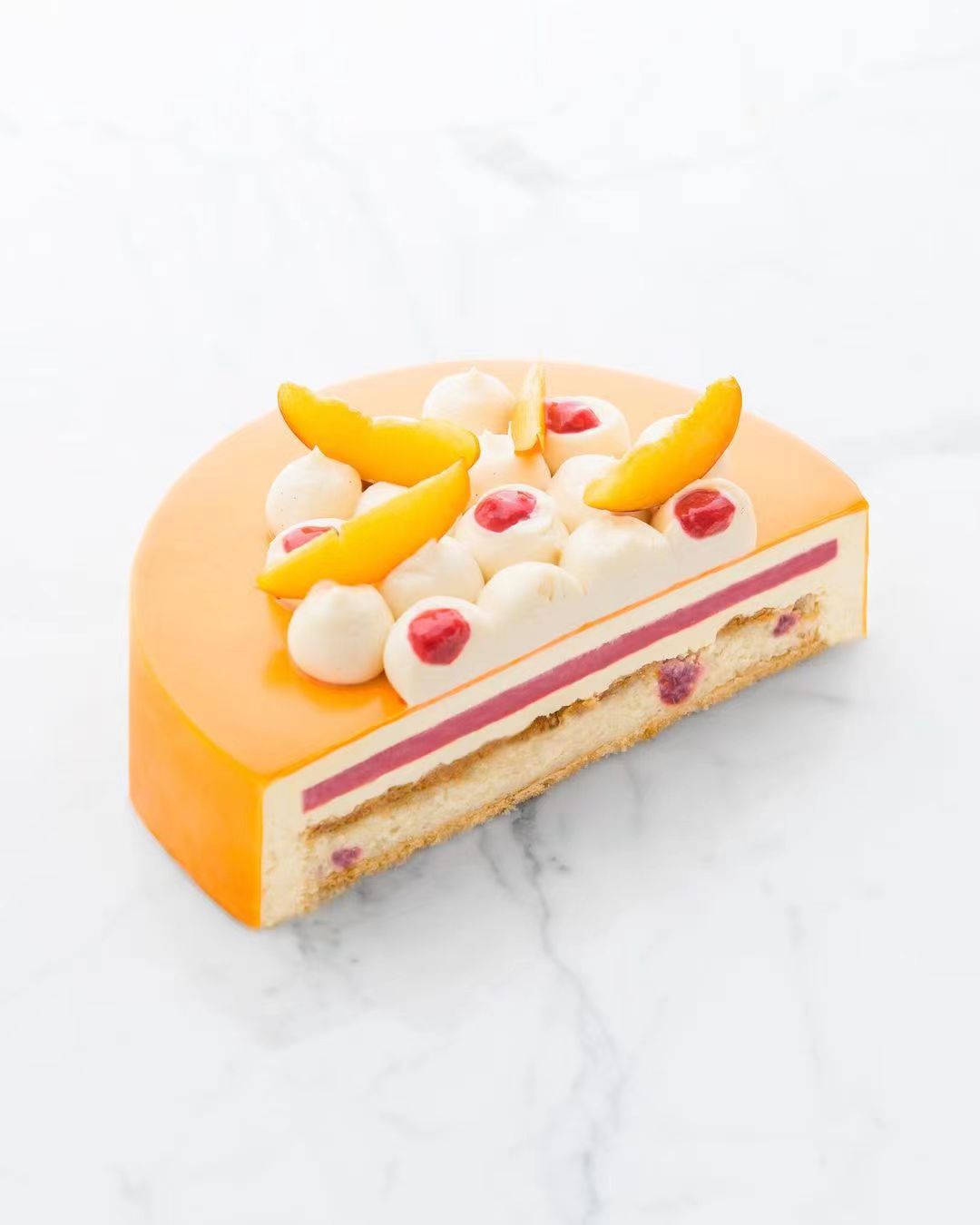 蛋糕切面,蛋糕两层夹心切面图片