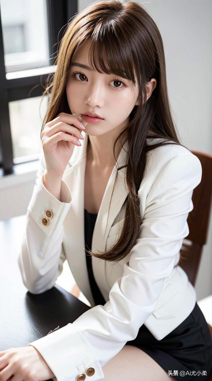 夏季壁纸高清美少女,职业装女性壁纸高清大图