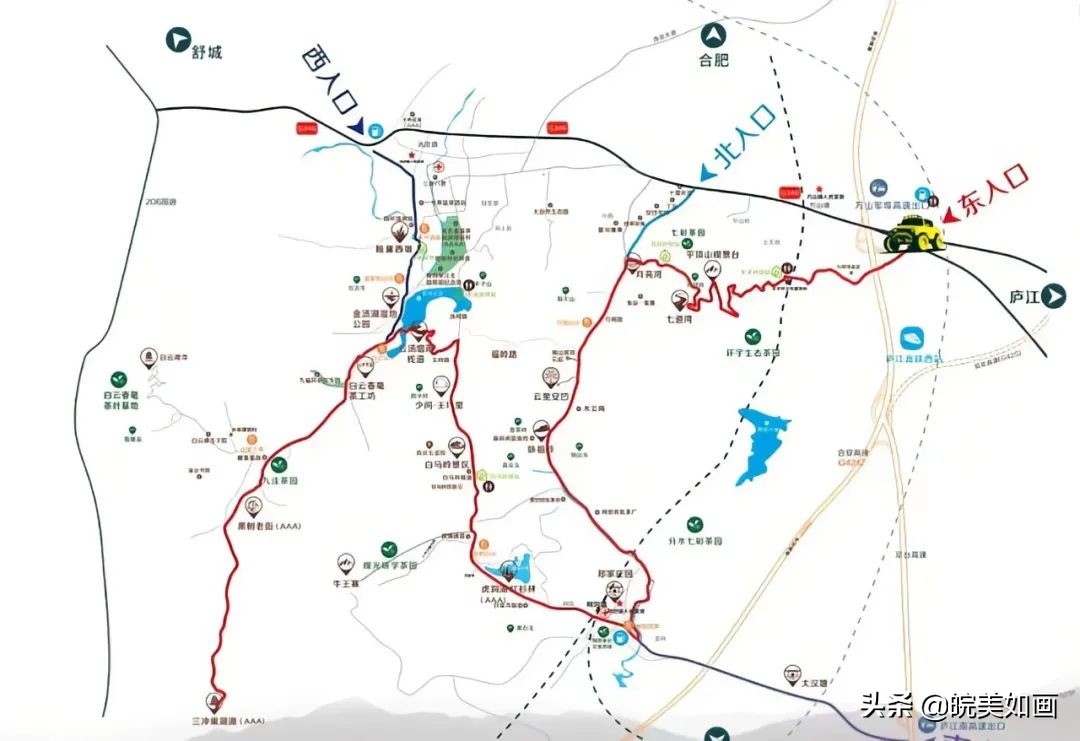 庐江哪个山适合自驾游,庐江自驾游风景廊道网红打卡点