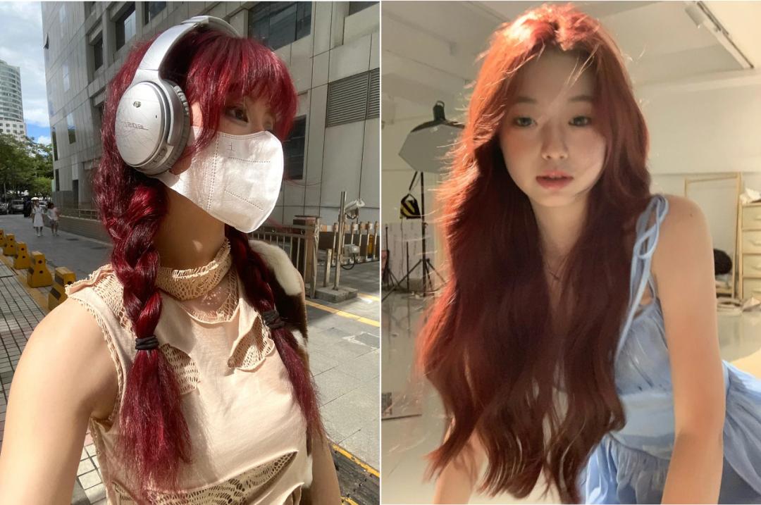 染完黑发以为很有气质,染红发颜值