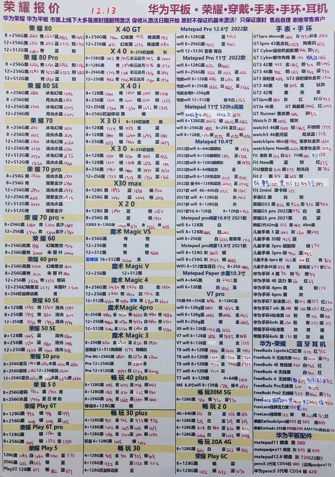 2020.11.21华强北手机批发报价表,iphone12promax华强北报价单