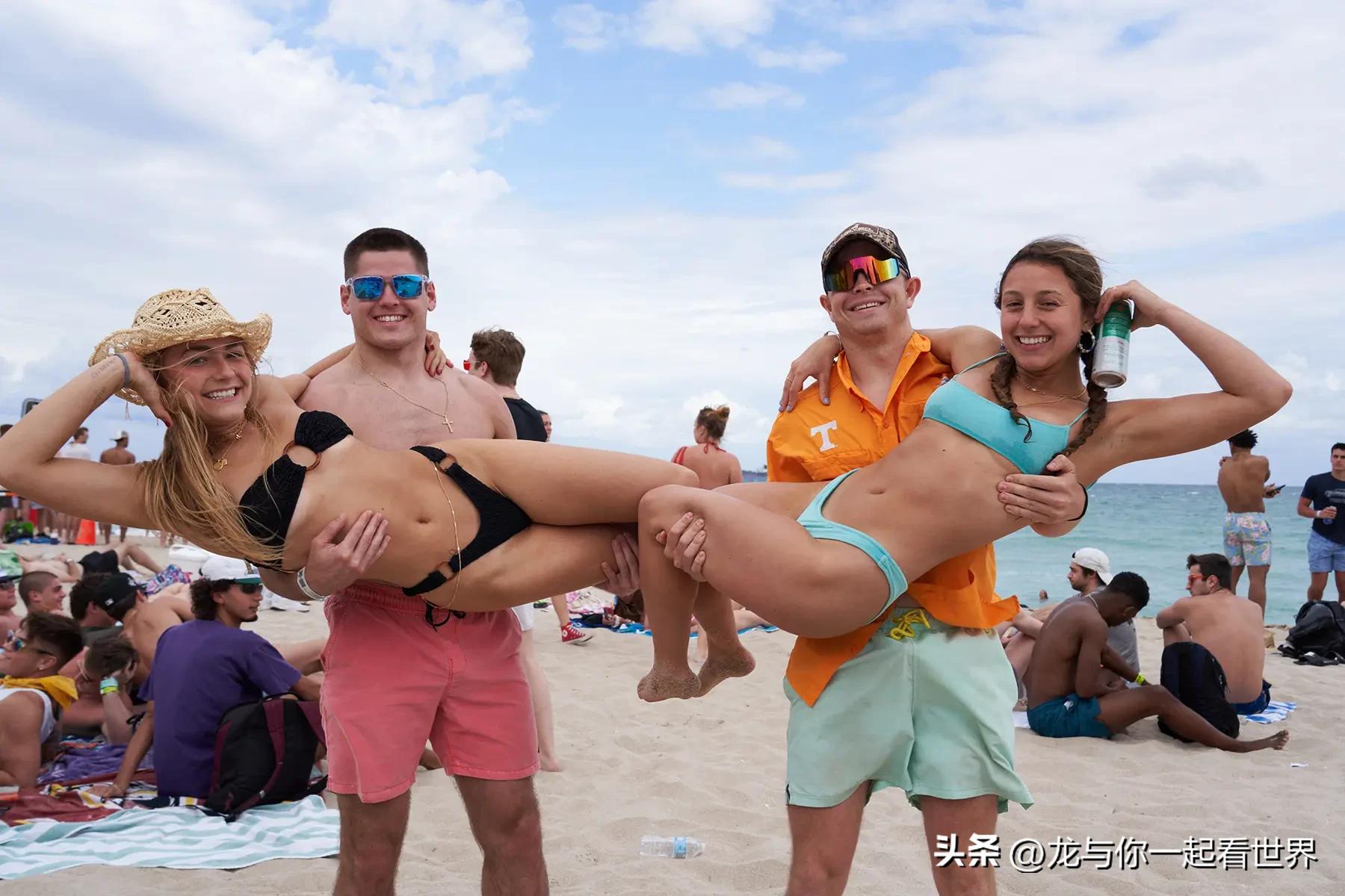 佛罗里达搏击俱乐部：狂欢者在海滩运动中释放压抑的怒火