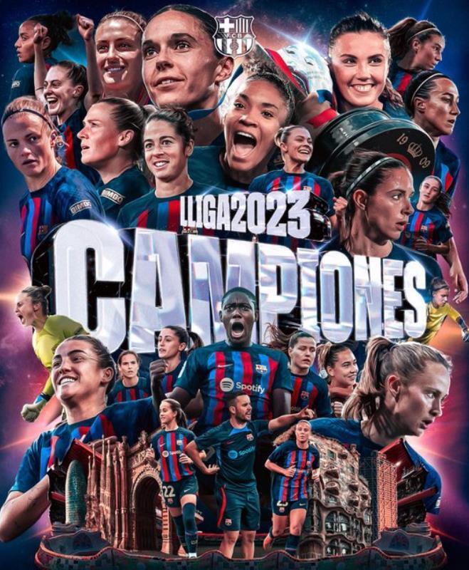 巴萨女足提前锁定西甲冠军,巴萨夺冠庆祝典礼2018