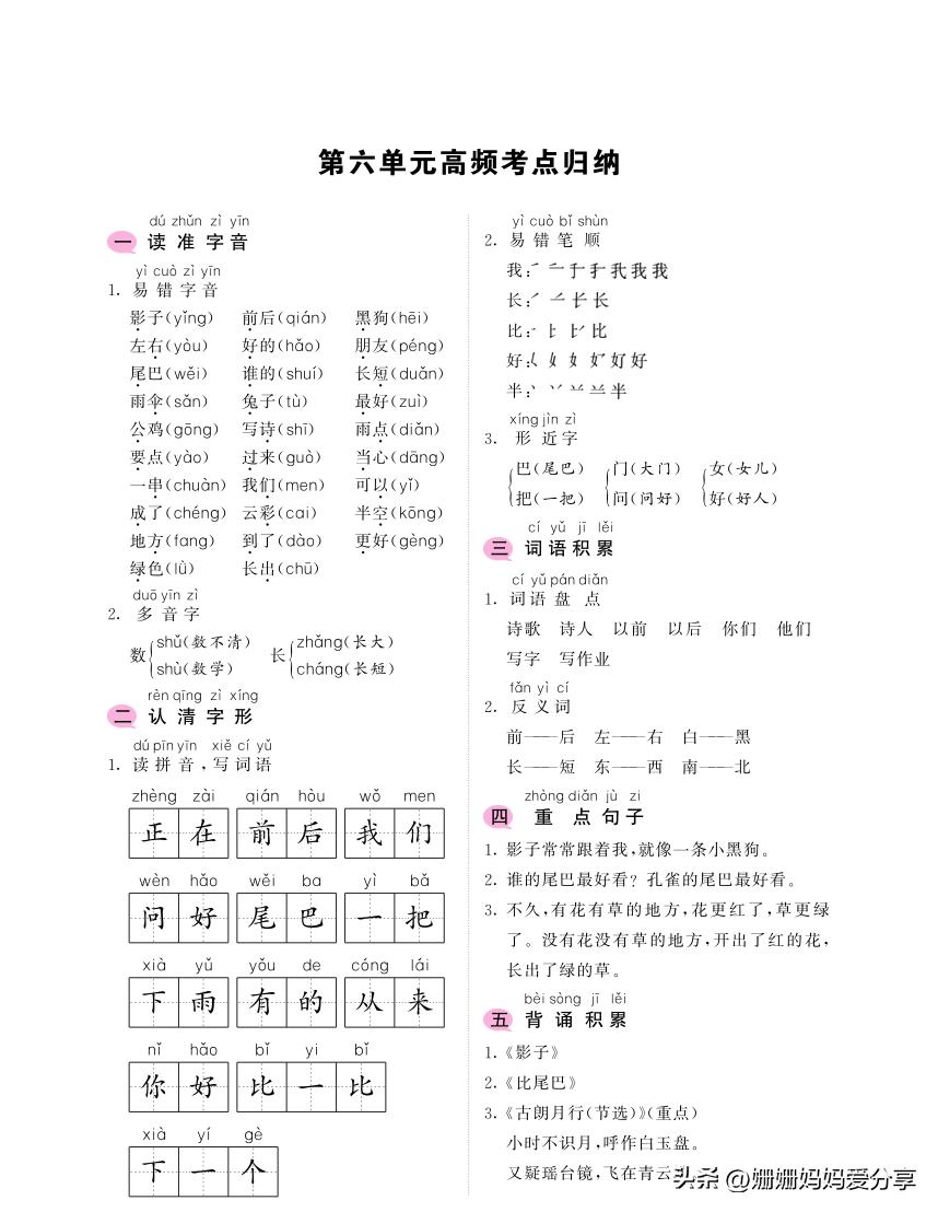 一年级重点知识点教学版,一年级拼音angengingong教学视频