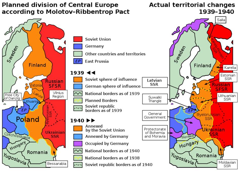 1939年苏德瓜分波兰海报,二战德国与苏联狼狈为奸瓜分波兰