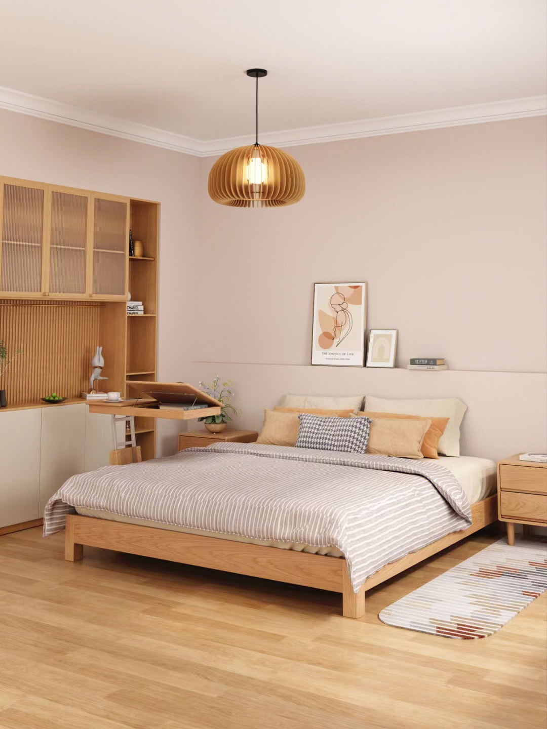 没有床头板的实木床,无床头实木床