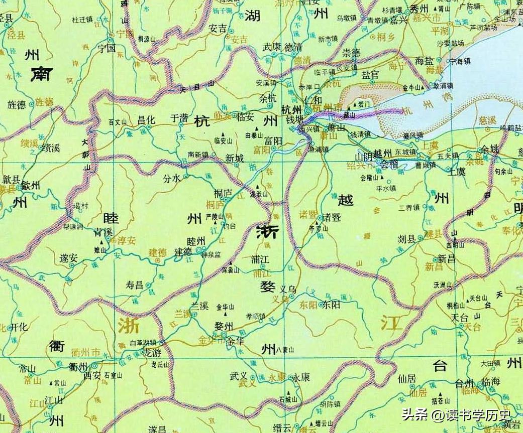 杭州历史地图高清版大图,浙江省地图杭州市地图高清版大图
