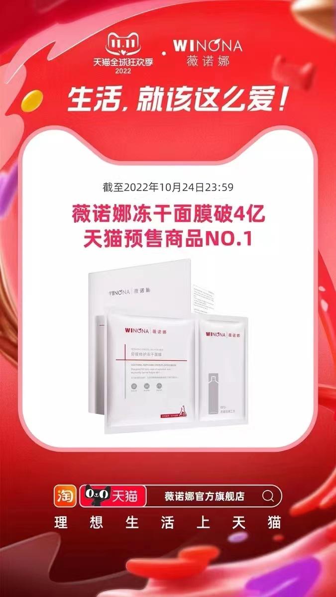薇诺娜历年双11的业绩,今年双11薇诺娜