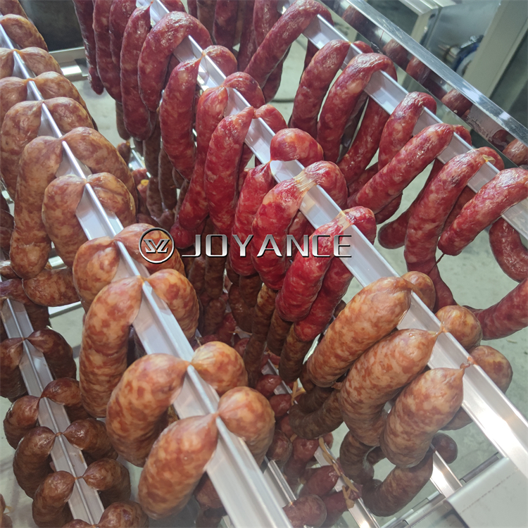 加工香肠的大型机器设备,腊肠烟熏机生产设备