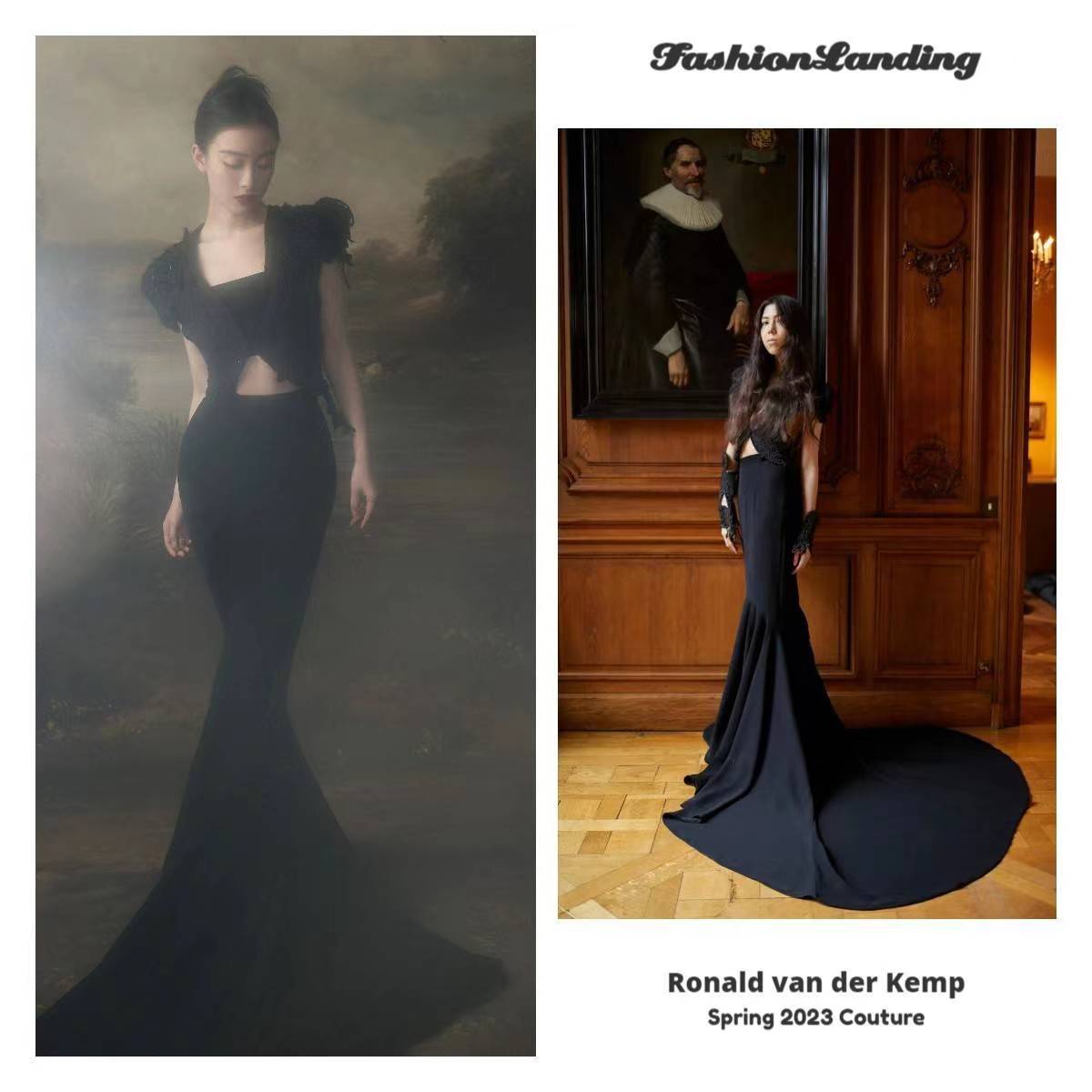 倪妮红毯百变穿搭图,倪妮金色闪光裙高定