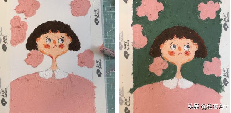 治愈了一切的不可爱图片,油画棒森系小清新插画