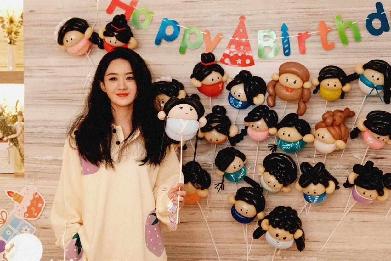 赵丽颖生日快乐34岁庆生照,赵丽颖生日活动造型