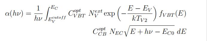 从吸收系数提取态密度参数并分析半导体和薄膜材料的态密度