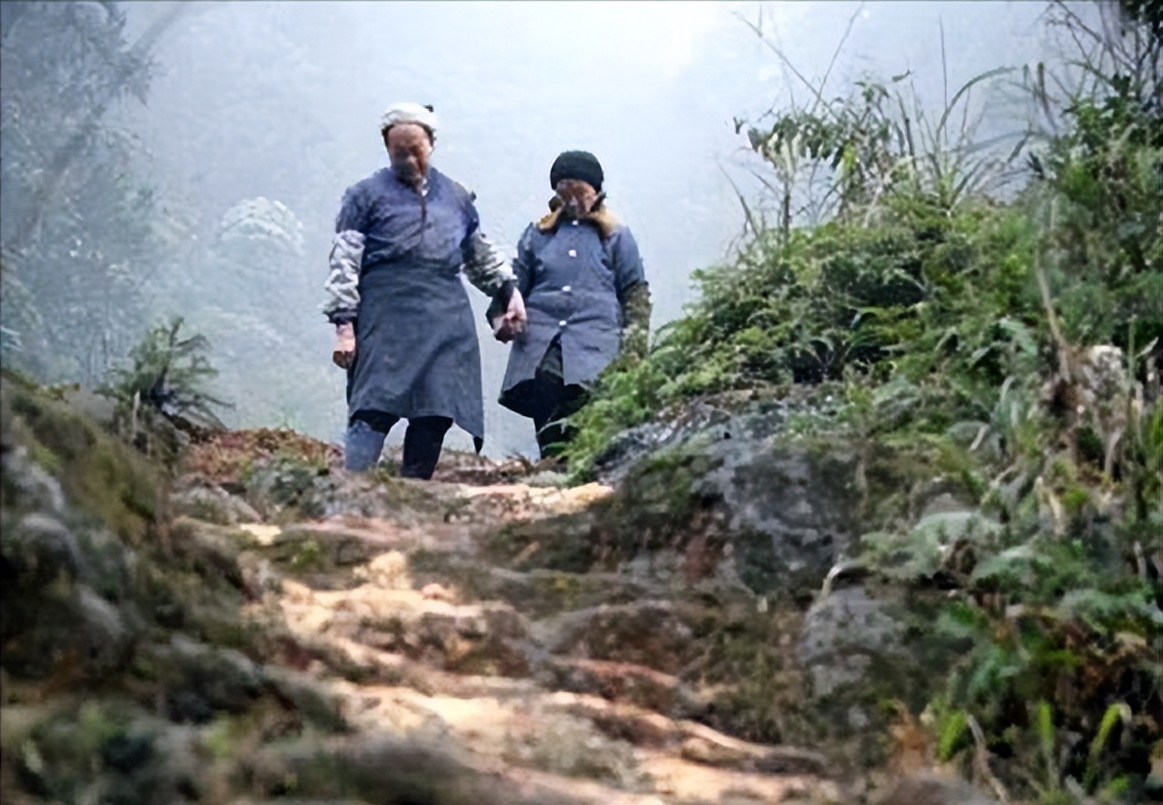 夫妻隐居深山为爱修阶梯真实,19岁小伙和寡妇隐居深山50年
